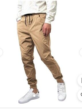 South Pole Flex Movement Men’s Khaki Tan Jogger Sweatpants-Large